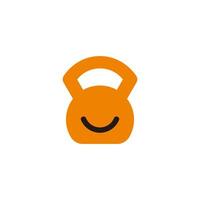 smile kettlebell icon cute symbol icon vector