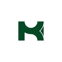 letters mk linked curves abstract geometric logo vector