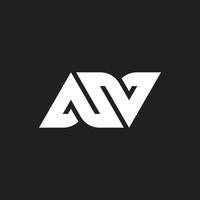 letters asv simple ambigram stripes geometric logo vector