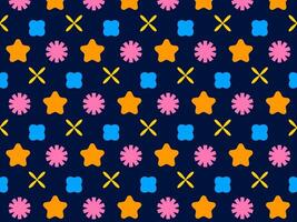 Colorful geometric pattern with shapes vector
