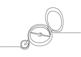 Compass Navigation Tool Line Drawing vector