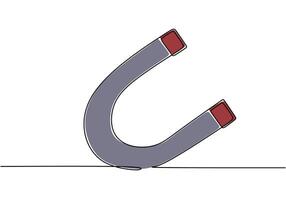 Magnet continuous line drawing vector