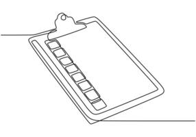 Open notebook continuous line art vector