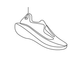 Running Shoe Single Line Drawing vector