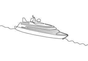 Maritime Cruise Vessel Line Art vector