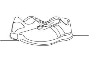 Running Shoes Minimal Line Art vector
