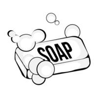 Soap illustration for sticker or book education element. you can use it for graphic resource object or icon vector