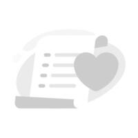illustration of empty favorites or saved items list. sheet of paper with a heart symbol. no saved content or items yet. for mobile apps, websites, UI design, and empty state screens. Minimal and clean vector