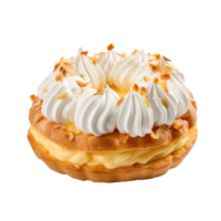 A pastry with whipped cream on top. png