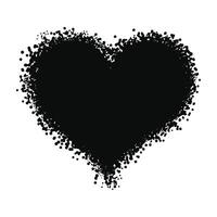 A bold distressed heart symbol of raw love and resilience against all odds on pure white backdrop vector