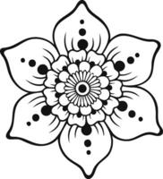 An enchanting floral mandala embodying peace and serenity perfect for coloring books or mindful vector
