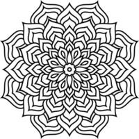Creating Harmony A delicate mandala design radiating inner peace and mindful beauty in crisp black vector