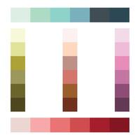 A calming color palette with nature inspired hues evokes serenity and visual harmony in a stylish vector