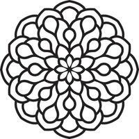 A meditative mandala for creative coloring and relaxation designed with intricate symmetrical shapes vector