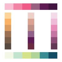 A palette of blended colors inspires creativity displaying harmonic tones with natural bright vector