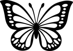 A symbolic butterfly soars representing transformation and freedom in a minimalist black white vector