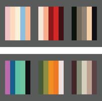 Harmonious assortment of vertical color palettes evoking diverse emotions set against a calm gray vector