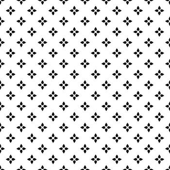 A field of tiny black flowers in a repeating pattern a simple design against a white backdrop vector
