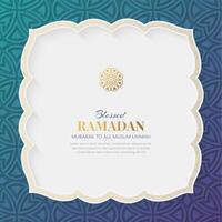 Blessed Ramadan greeting card design vector
