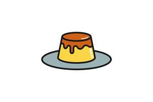 pudding icon flat design vector