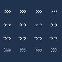 Arrows modern white set icons, Arrow collection cursor. . Arrow collection. Collection different arrow signs. white arrows icons. vector