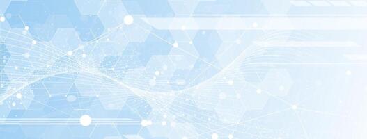 abstract light technology background with lines and dots vector