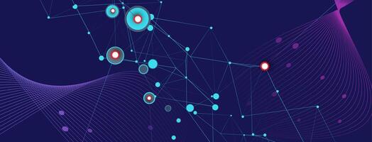 an abstract background with dots and lines vector