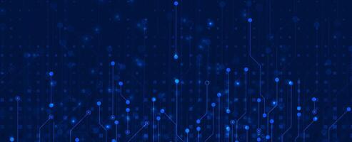 abstract blue background with circuit lines vector