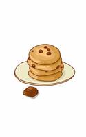 Yummy Cookies with Chocolate chips granules vector