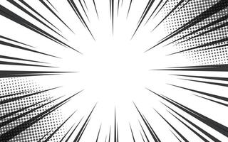 Black and white radial lines background vector