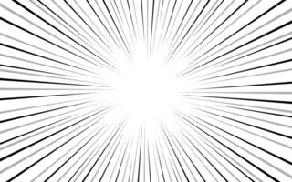 Diagonal speed lines background. Comic book explosion wallpaper. Abstract black and white radial lines frame design vector