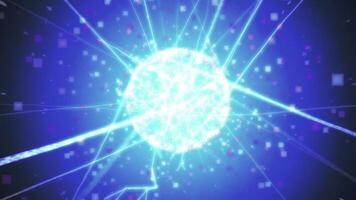 4k Neon Strings Sphere Motion Background video