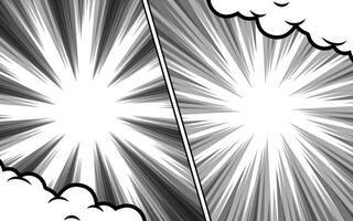 manga comic halftone style with zoom versus lines on the background design. vector