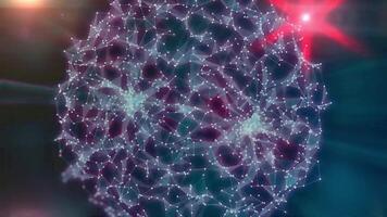 4k Sparkling Net Sphere Motion Background video