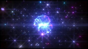 4k Nebula Spin Collision Motion Background video