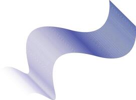 A blue and white ribbon with a curved shape vector
