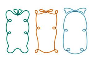 Vintage Curly Frames Set vector