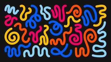 Swirl Line Elements Set vector
