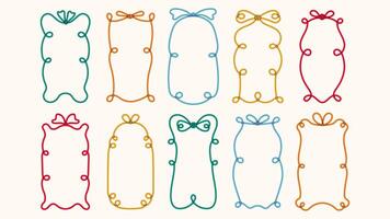 Vintage Curly Lace Frames Set vector