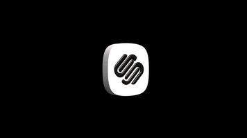 Squarespace Website Builder icon animation on a alpha background video