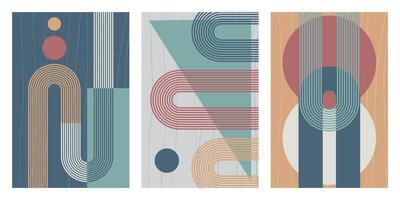 Modern abstract cover set, minimalist cover design. Colorful geometric background, contemporary modern abstract illustration vector
