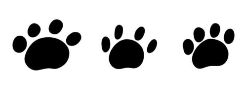 Pawprint. Paw print with. Trace of animal. Paw print of cat, dog, lion, tiger, bear. icon illustration on a white background. vector