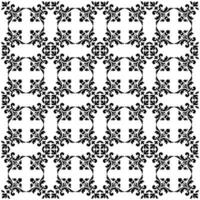 Black and white floral decorative pattern vector