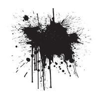 Chaotic ink splatter with dripping paint strokes and explosion elements on white background for grunge banner, street art texture, rebellious graphic design or expressive abstract decoration vector