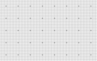 Engineering style square grid background with evenly spaced cross symbols seamless minimal layout template for technical drawing math blueprint illustration white background printable paper. vector