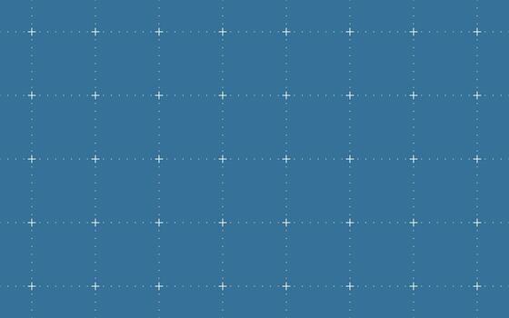 Blue digital grid background with white crosses dotted lines seamless futuristic matrix technology design abstract geometric tech wallpaper style surface vector