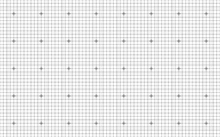 Thin square grid lines with cross markers on white background geometric design layout for engineering diagram scientific blueprint background seamless math physics paper concept texture vector