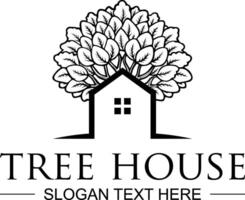 tree house logo design vector