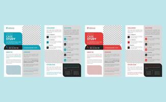 Editable modern creative corporate company business case study template design. vector