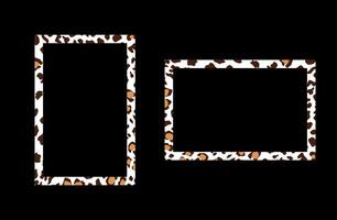 frame abstract leopard skin illustration design background art vector